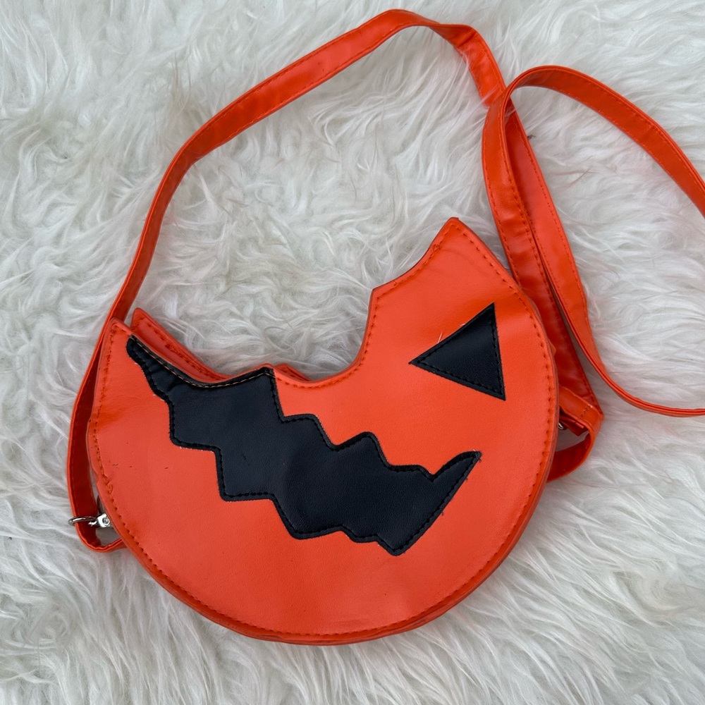 Orange Pumpkin Crossbody Bag